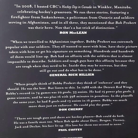 Tough Guy My Life on the Edge - Detroit Red Wings - Bob Probert - Picture 4 of 4